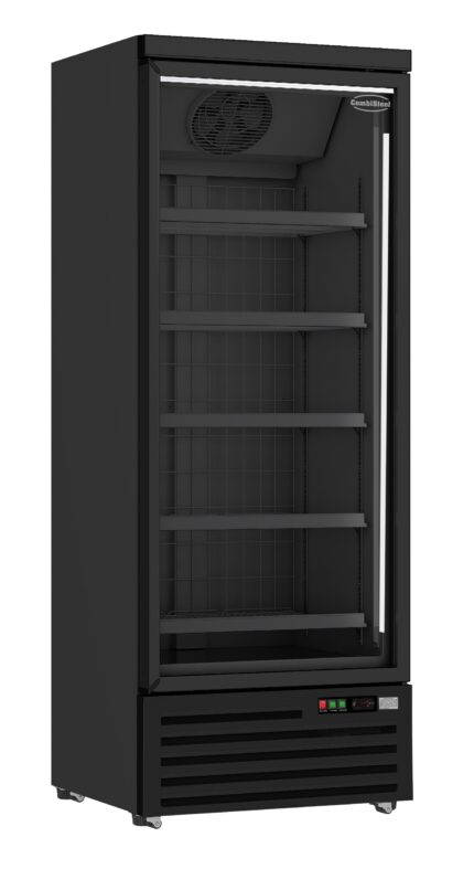 CONGÉLATEUR 1 PORTE EN VERRE NOIR JDE-600F BL